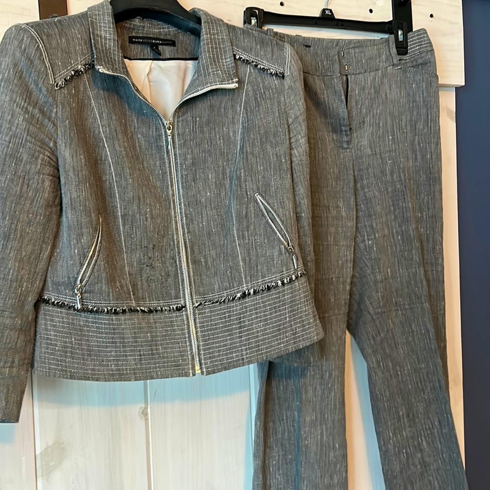 White House Black Market grey suit